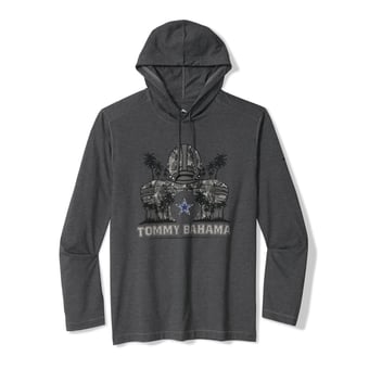 Men's Tommy Bahama Black Dallas Cowboys Backfield Bay Pullover Hoodie