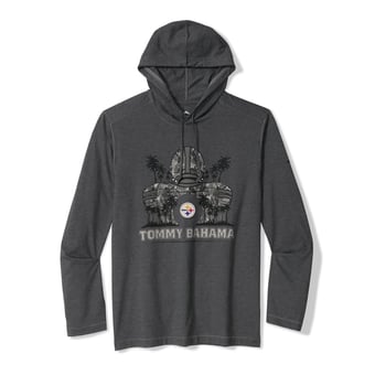 Men's Tommy Bahama Black Pittsburgh Steelers Backfield Bay Pullover Hoodie
