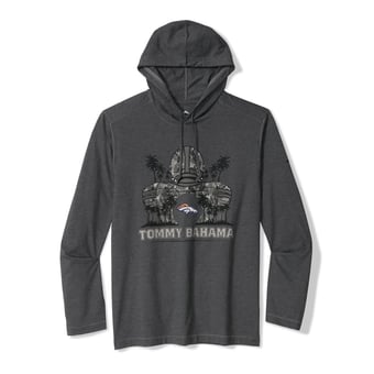Men's Tommy Bahama Black Denver Broncos Backfield Bay Pullover Hoodie