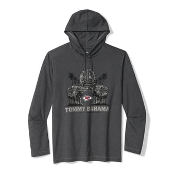 Men's Tommy Bahama Black Kansas City Chiefs Backfield Bay Pullover Hoodie