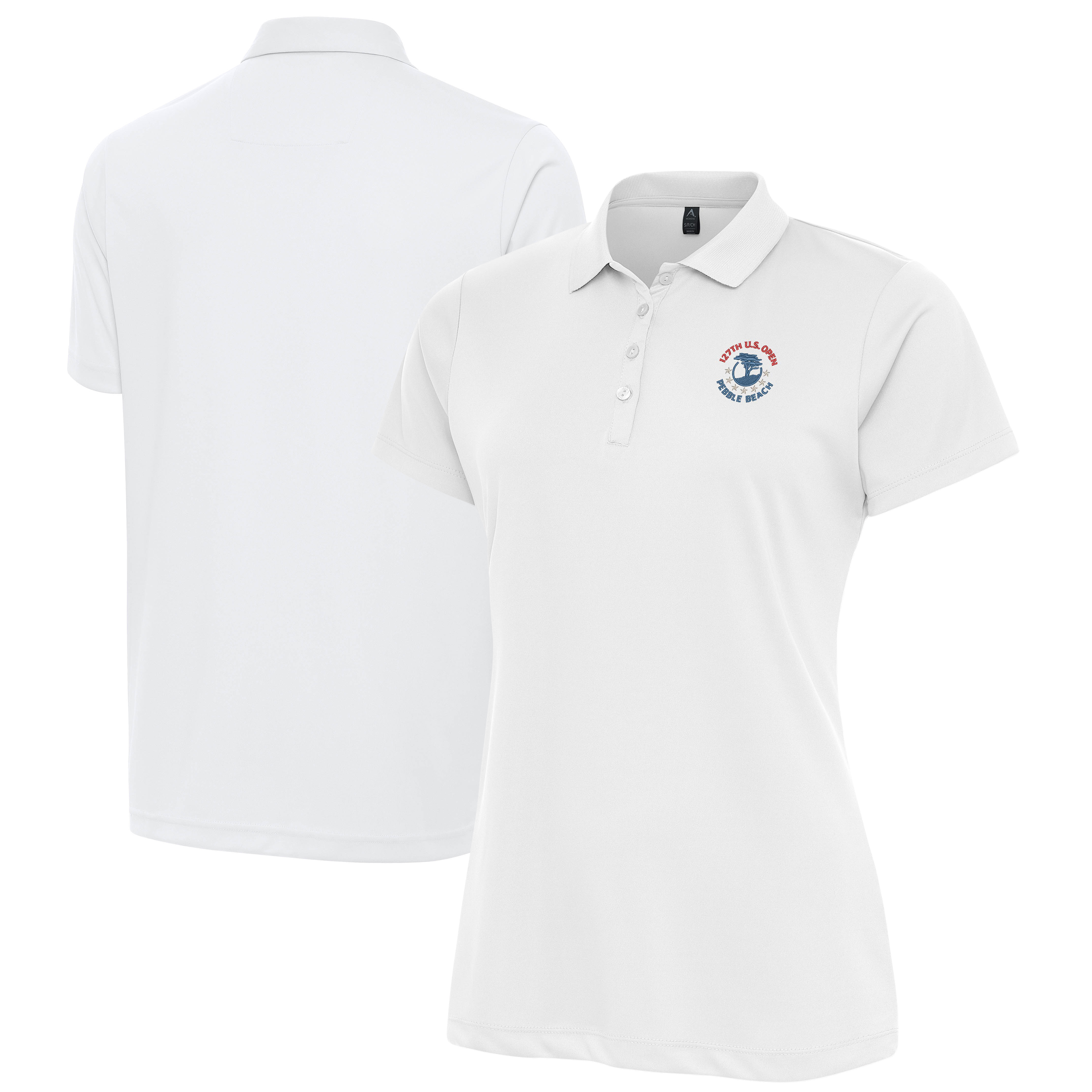 Women’s 2027 U.S. Open Antigua White Flex Polo Women’s 2027 U.S. Open Antigua White Flex Polo