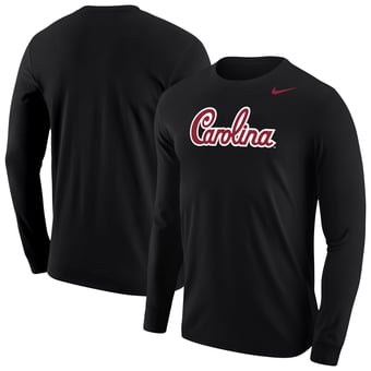 Men's Nike Black South Carolina Gamecocks Script Long Sleeve T-Shirt
