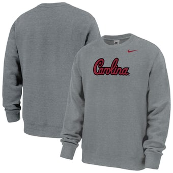 Men's Nike Gray South Carolina Gamecocks School Logo Club Fleece Sweatshirt