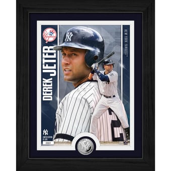 Highland Mint Derek Jeter New York Yankees 13" x 16" Limited Edition Artist Proof Silver Coin Photo Mint