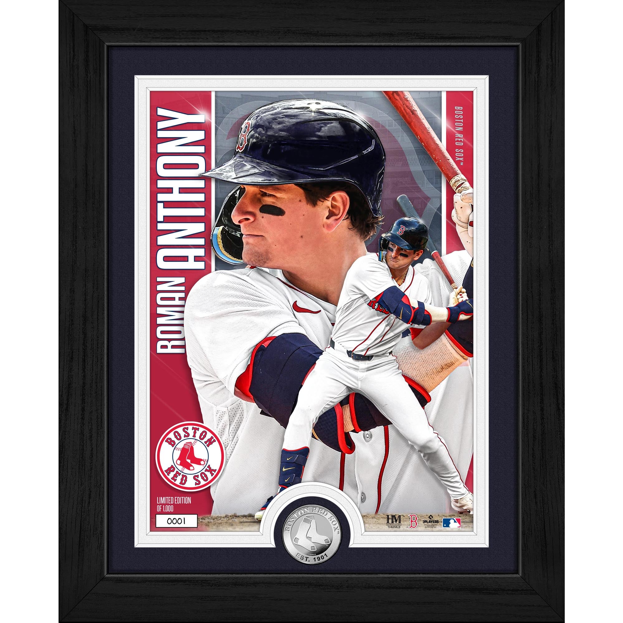 Highland Mint Roman Anthony Boston Red Sox 13" x 16" Limited Edition Artist Proof Silver Coin Photo Mint