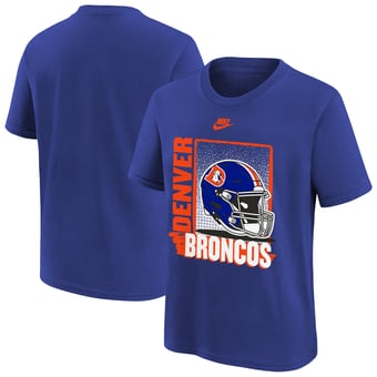 Youth Nike  Royal Denver Broncos Vintage Helmet T-Shirt