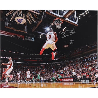 Dwyane Wade Miami Heat Autographed 16" x 20" Reverse Dunk Photograph