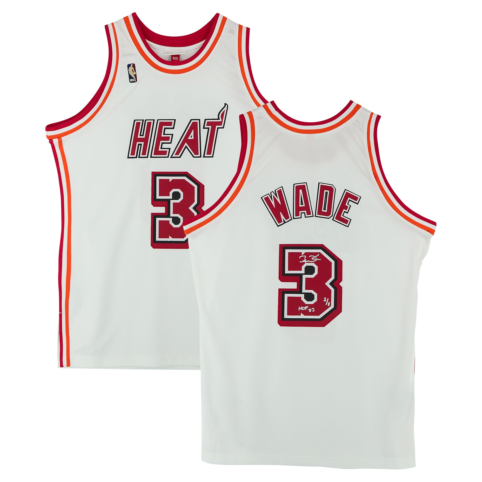 Dwyane Wade Miami Heat Autographed White Mitchell & Ness Hardwood Classics 2007 Authentic Jersey with "HOF 23" Inscription - Limited Edition of 5