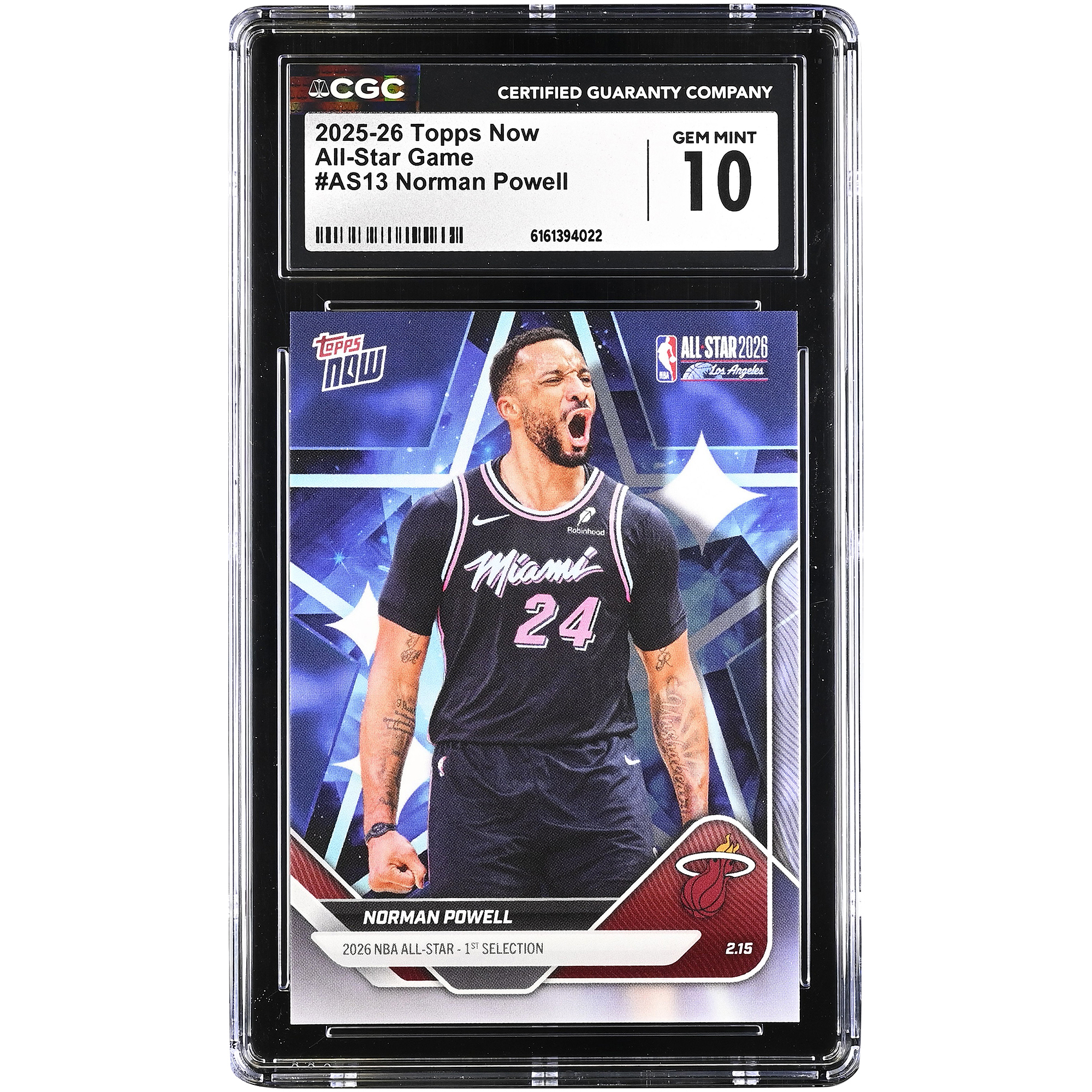 Norman Powell Miami Heat 2025-26 Topps Now All-Star Game #AS13 CGC Authenticated 10 Card
