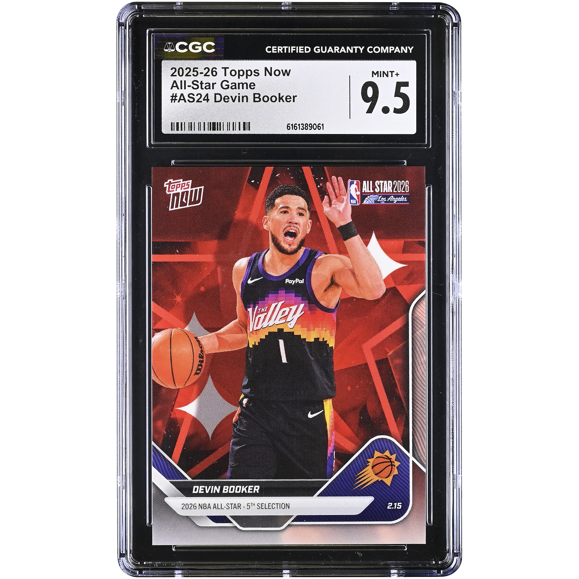 Devin Booker Phoenix Suns 2025-26 Topps Now All-Star Game #AS24 CGC Authenticated Card
