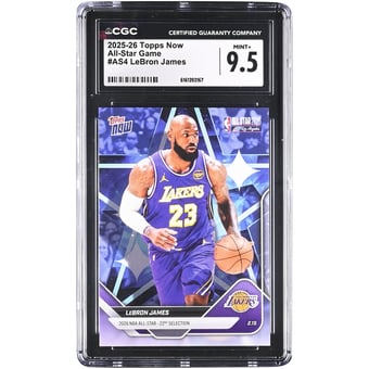 LeBron James Los Angeles Lakers 2025-26 Topps Now All-Star Game #AS4 CGC Authenticated Card
