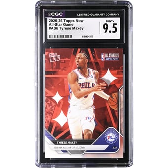 Tyrese Maxey Philadelphia 76ers 2025-26 Topps Now All-Star Game #AS6 CGC Authenticated Card