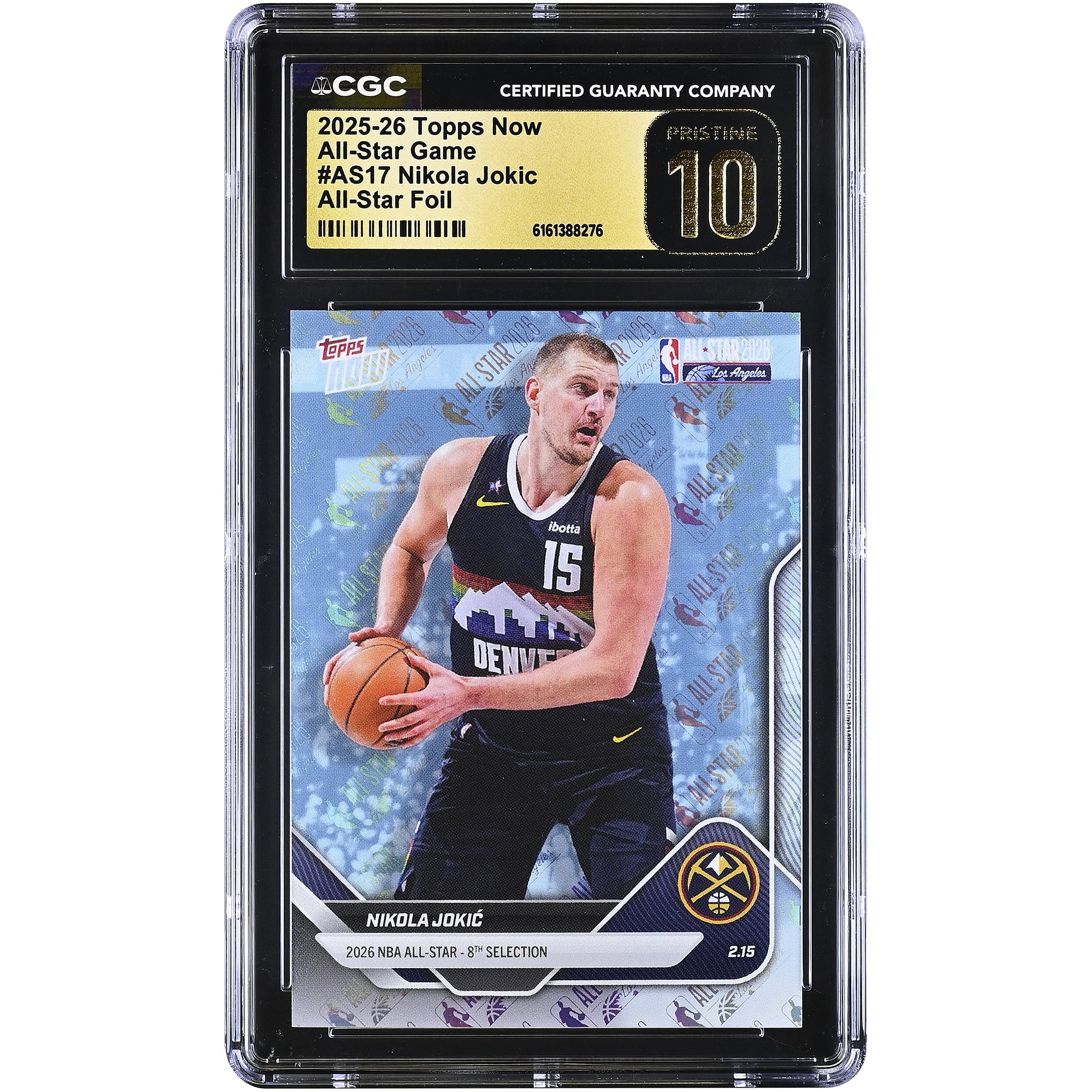 Nikola Jokić Denver Nuggets 2025-26 Topps Now All-Star Foil #AS17 CGC Authenticated 10 Card