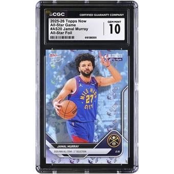 Jamal Murray Denver Nuggets 2025-26 Topps Now All-Star Foil #AS20 CGC Authenticated 10 Card