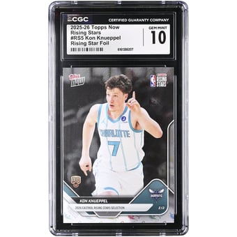 Kon Knueppel Charlotte Hornets 2025-26 Topps Now Rising Stars Foil #RS5 CGC Authenticated Rookie Card
