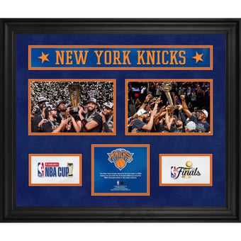 New York Knicks Framed 20" x 24" 2025 NBA Cup & 2026 NBA Finals Champions Collage