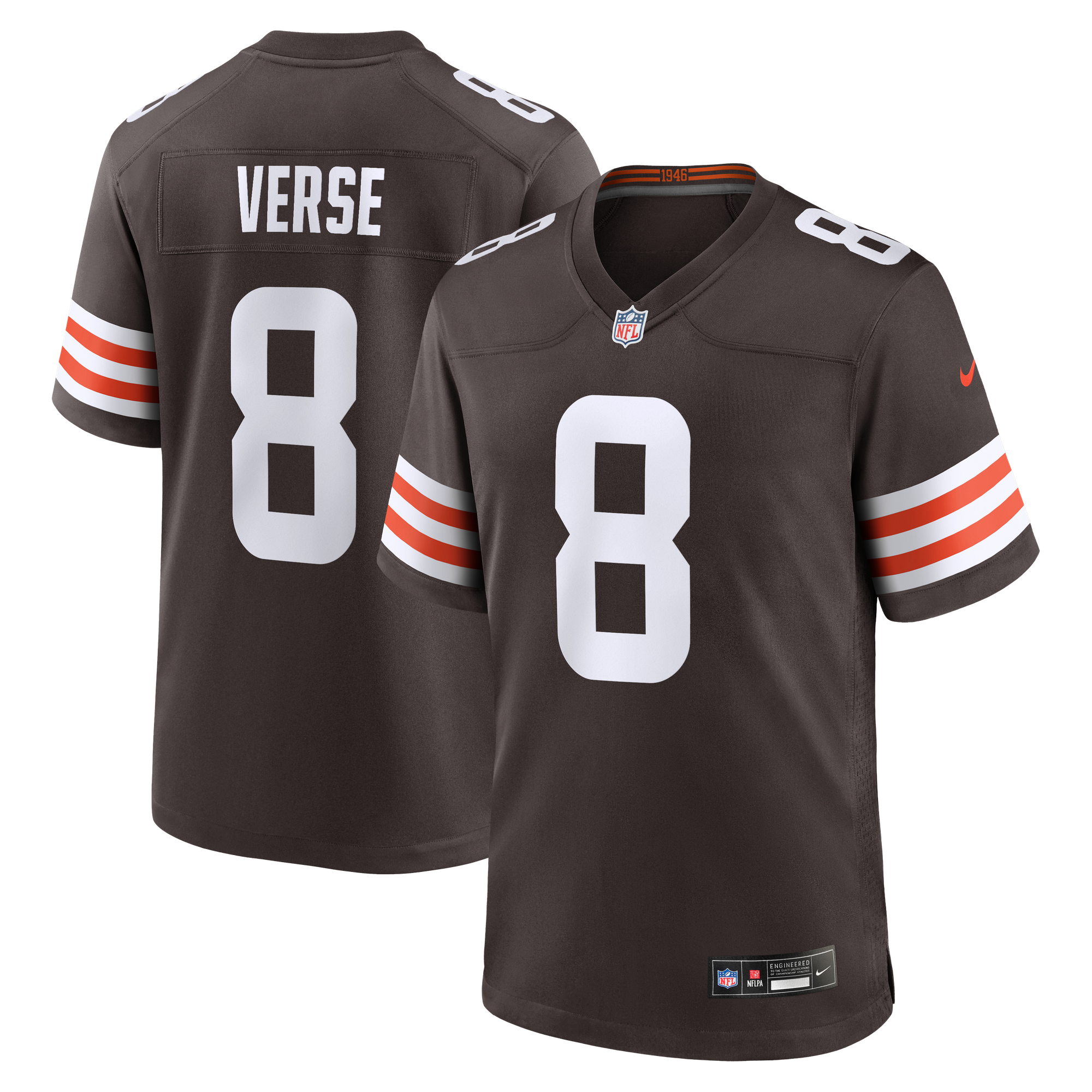 Maglia Cleveland Browns Nike Game Home - Marrone - Jared Verse - Uomo