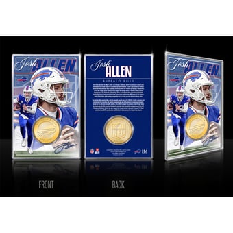 Highland Mint Josh Allen Buffalo Bills  Limited Edition Bronze Coin Card with Acrylic Holder