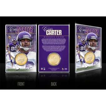 Highland Mint Cris Carter Minnesota Vikings  Limited Edition Bronze Coin Card with Acrylic Holder