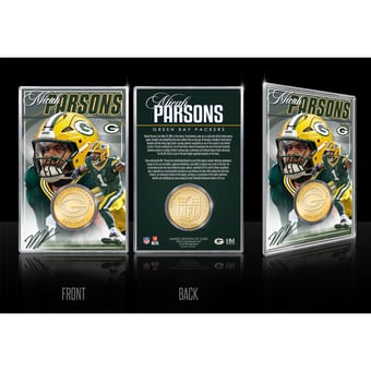 Highland Mint Micah Parsons Green Bay Packers  Limited Edition Bronze Coin Card with Acrylic Holder