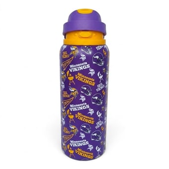 Pegasus Minnesota Vikings 32oz. Game Day Pennant Stainless Steel ProPress Water Bottle