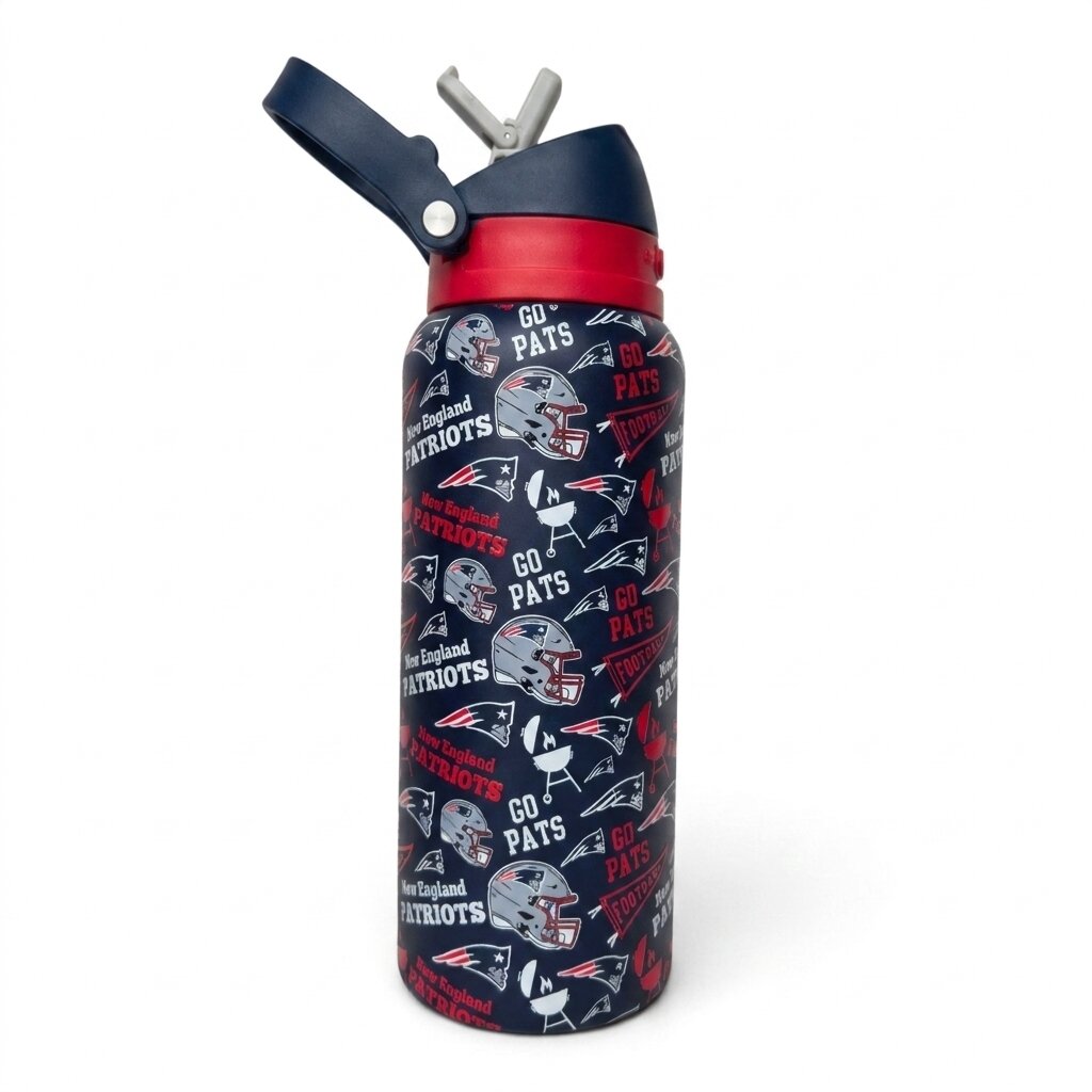 Pegasus New England Patriots 32oz. Game Day Pennant Stainless Steel ProPress Water Bottle