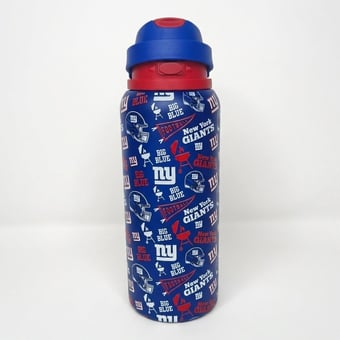 Pegasus New York Giants 32oz. Game Day Pennant Stainless Steel ProPress Water Bottle