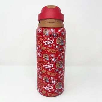 Pegasus San Francisco 49ers 32oz. Game Day Pennant Stainless Steel ProPress Water Bottle
