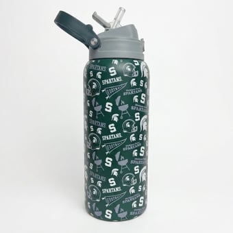 Pegasus Michigan State Spartans 32oz. Game Day Pennant Stainless Steel ProPress Water Bottle
