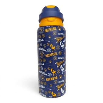 Pegasus Milwaukee Brewers 32oz. Game Day Pennant Stainless Steel ProPress Water Bottle