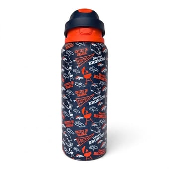 Pegasus Denver Broncos 32oz. Game Day Pennant Stainless Steel ProPress Water Bottle