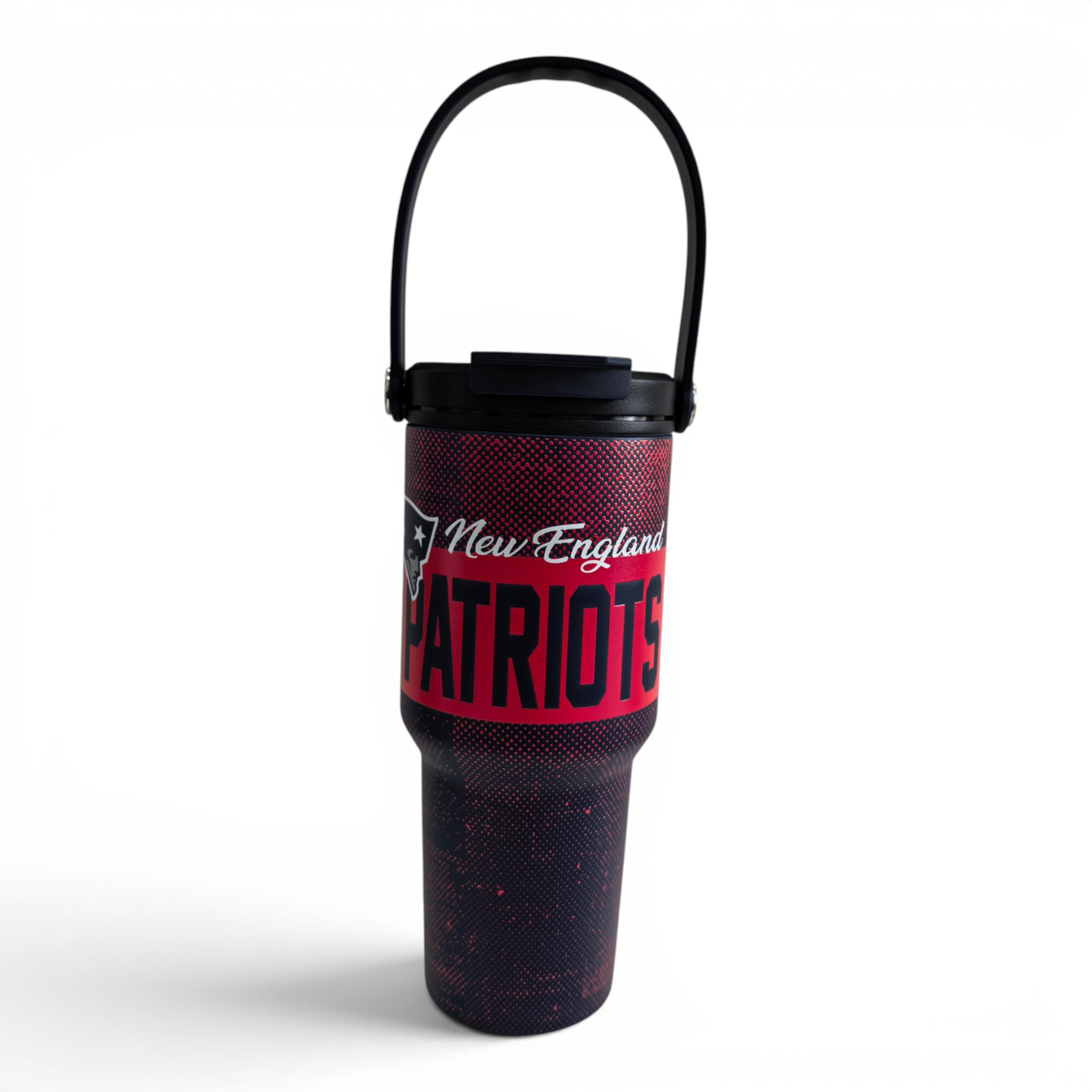 Pegasus New England Patriots 24oz. Speckled Gradient Stainless Steel Dual Top Water Bottle