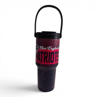 Pegasus New England Patriots 24oz. Speckled Gradient Stainless Steel Dual Top Water Bottle