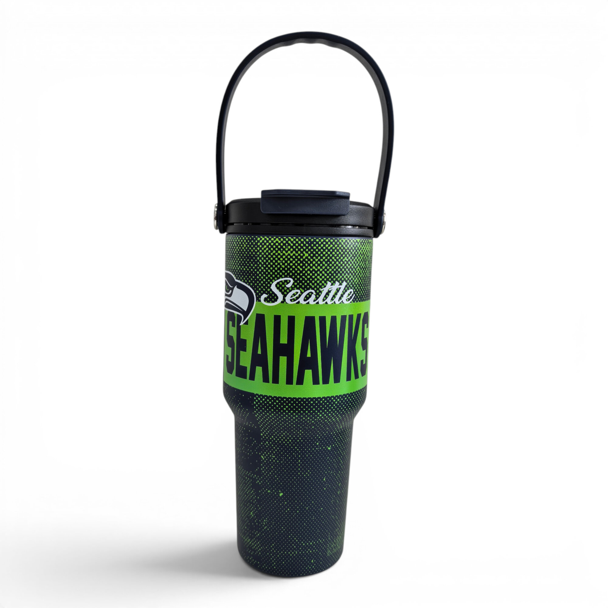 Pegasus Seattle Seahawks 24oz. Speckled Gradient Stainless Steel Dual Top Water Bottle
