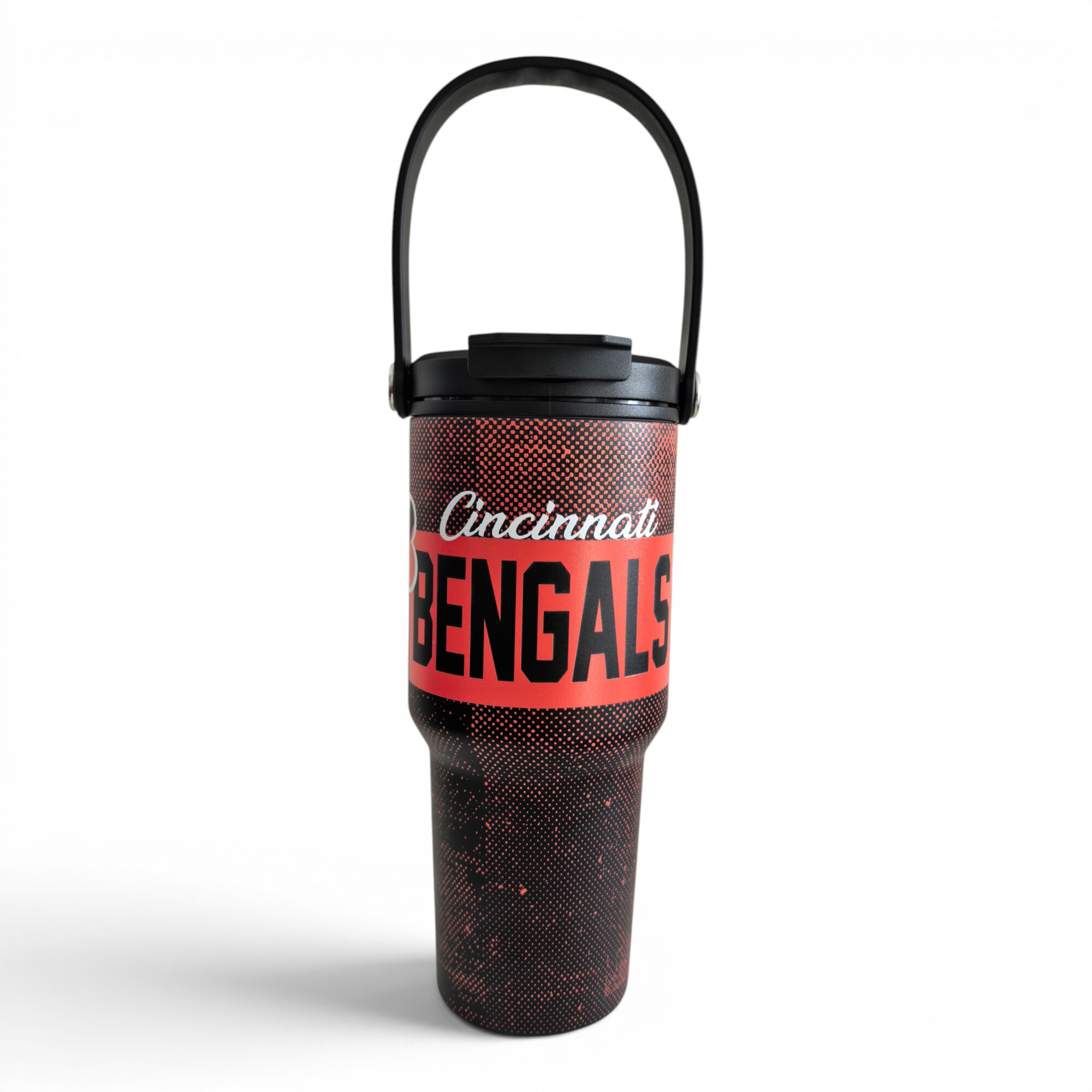 Pegasus Cincinnati Bengals 24oz. Speckled Gradient Stainless Steel Dual Top Water Bottle