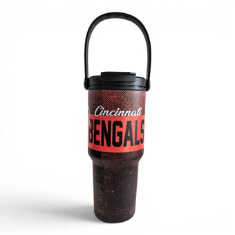Pegasus Cincinnati Bengals 24oz. Speckled Gradient Stainless Steel Dual Top Water Bottle