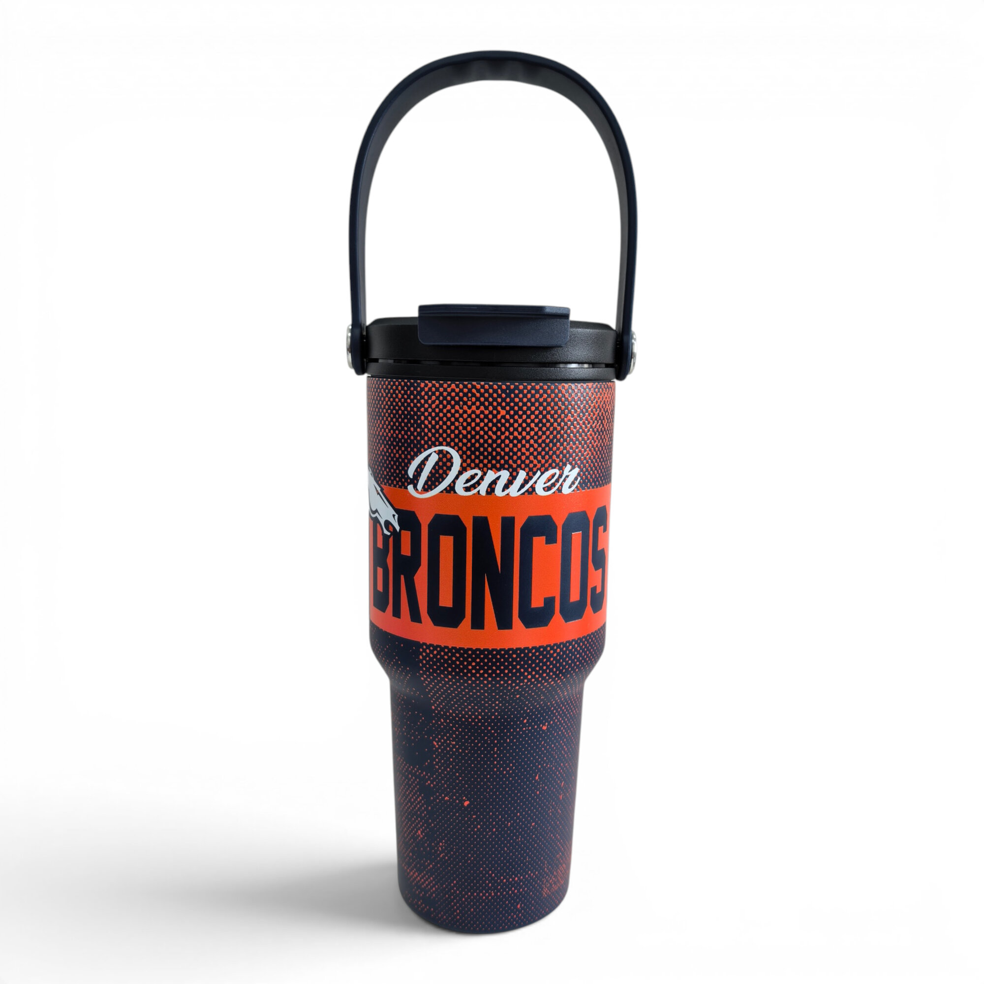 Pegasus Denver Broncos 24oz. Speckled Gradient Stainless Steel Dual Top Water Bottle