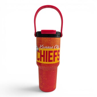Pegasus Kansas City Chiefs 24oz. Speckled Gradient Stainless Steel Dual Top Water Bottle