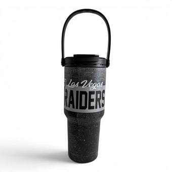 Pegasus Las Vegas Raiders 24oz. Speckled Gradient Stainless Steel Dual Top Water Bottle