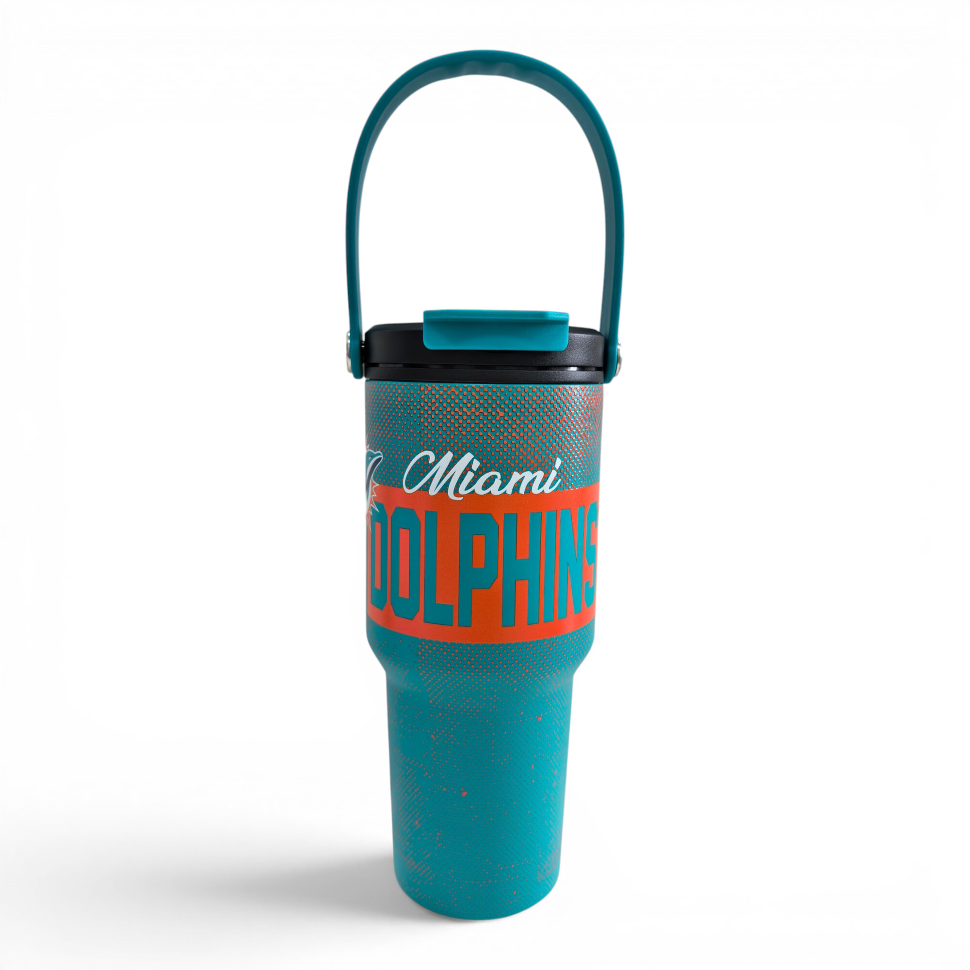 Pegasus Miami Dolphins 24oz. Speckled Gradient Stainless Steel Dual Top Water Bottle