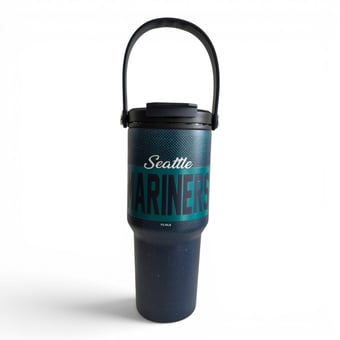 Pegasus Seattle Mariners 24oz. Speckled Gradient Stainless Steel Dual Top Water Bottle