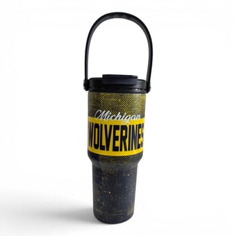 Pegasus Michigan Wolverines 24oz. Speckled Gradient Stainless Steel Dual Top Water Bottle