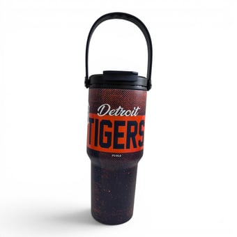 Pegasus Detroit Tigers 24oz. Speckled Gradient Stainless Steel Dual Top Water Bottle