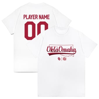 Unisex  White Oklahoma Sooners 2026 NCAA Baseball Men's College World Series Champions NIL Pick-A-Player T-Shirt