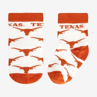 Infant Starter  White Texas Longhorns All-Over Print Socks