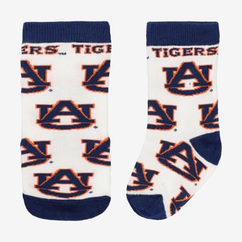 Infant Starter  White Auburn Tigers All-Over Print Socks