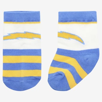 Infant Starter  Powder Blue Los Angeles Chargers Rugby Block Socks