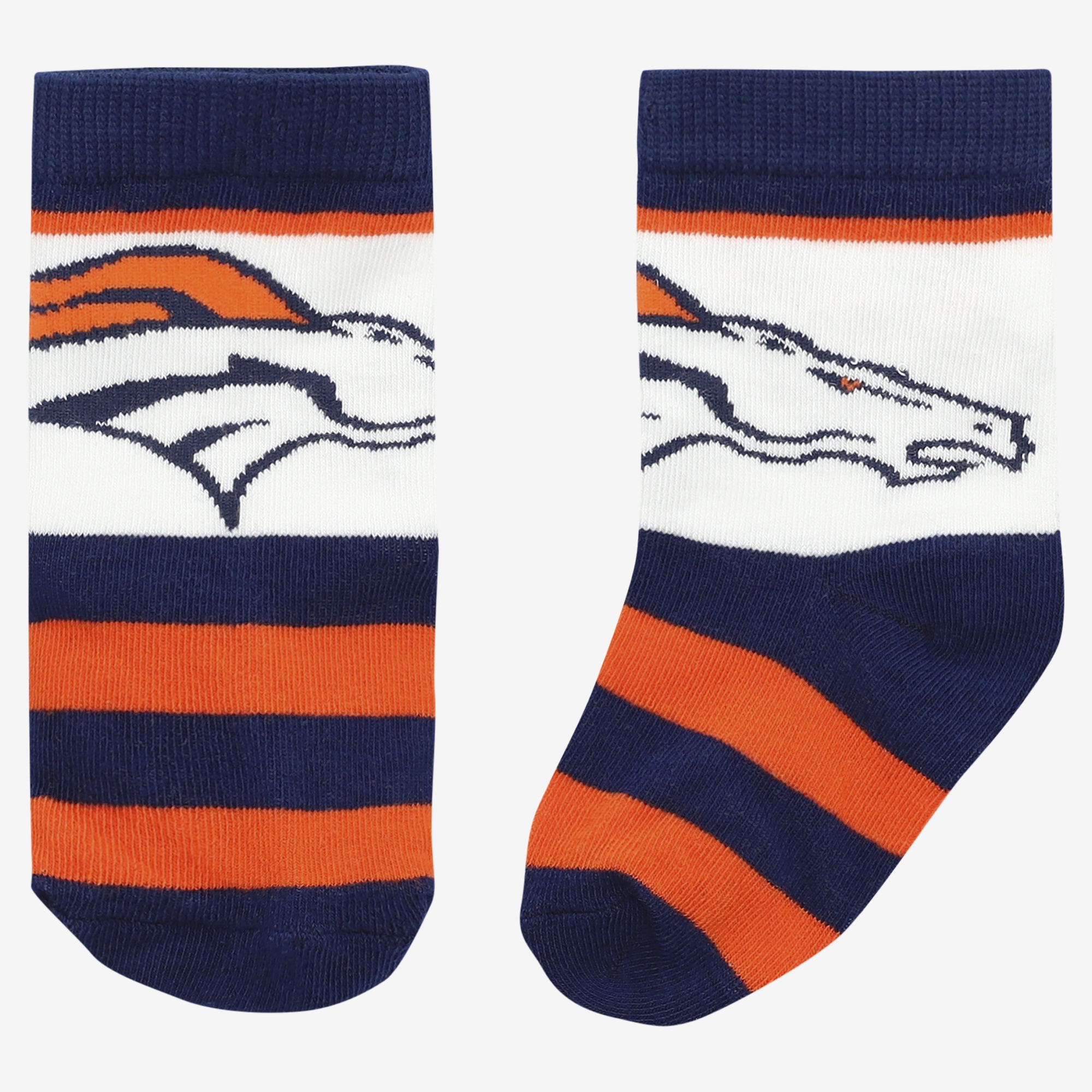 Infant Starter  Navy Denver Broncos Rugby Block Socks