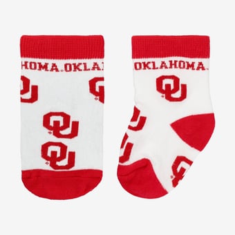 Infant Starter  White Oklahoma Sooners All-Over Print Socks