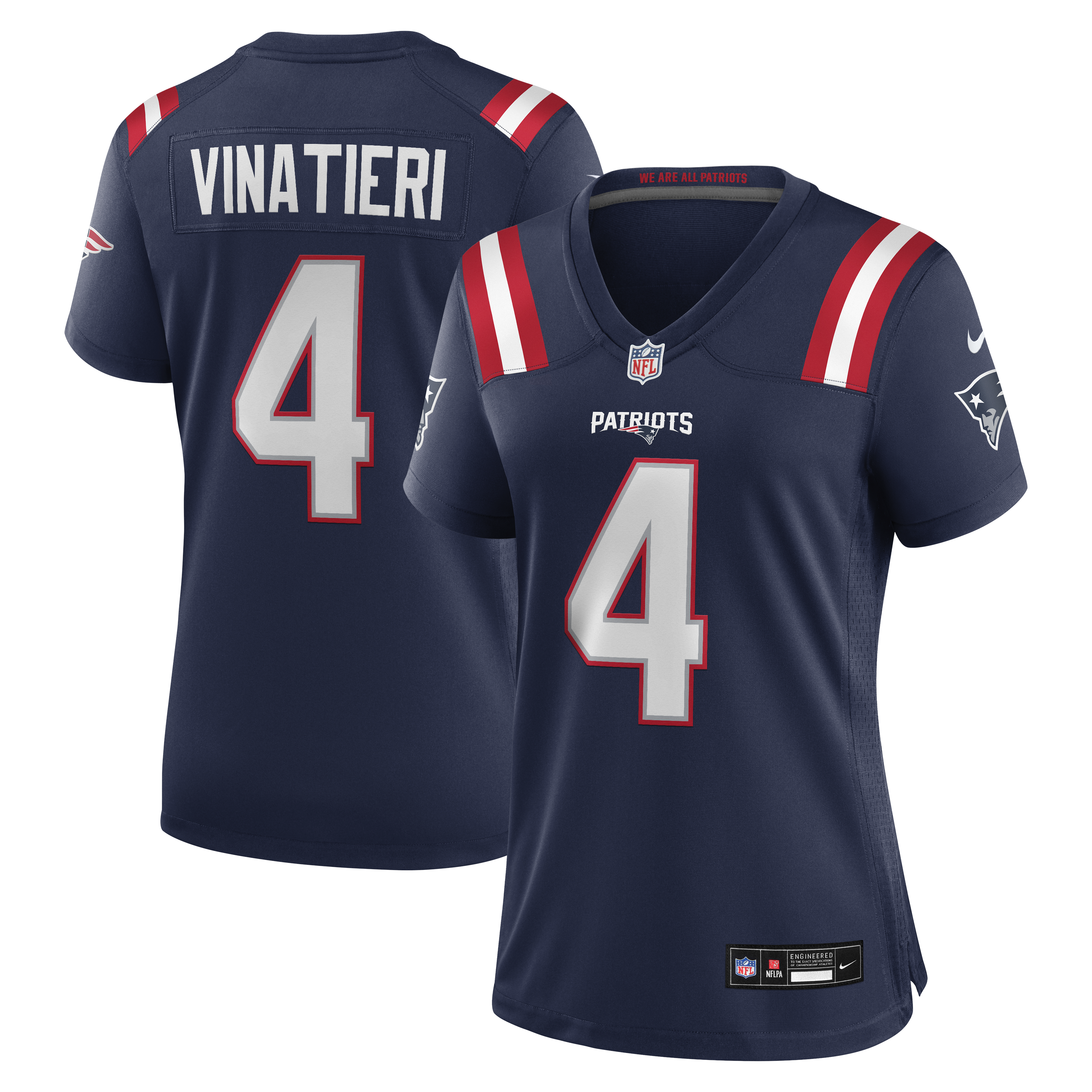Women's Nike Adam Vinatieri Navy New England Patriots Team Retired Game Jersey